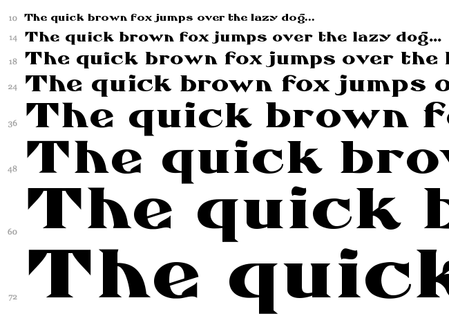 FHA Eccentric French font waterfall